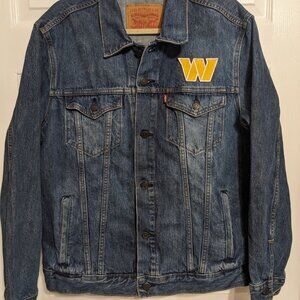 Levi's Washington Commanders Redskins Reverse Patch Denim Jacket Men's XL